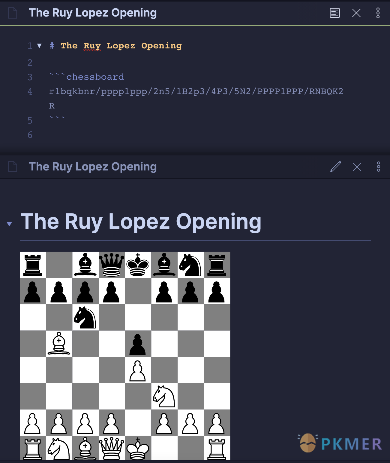 黑曜石国际象棋插件--例子