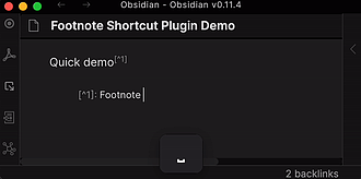 Obsidian 插件：Footnote Shortcut