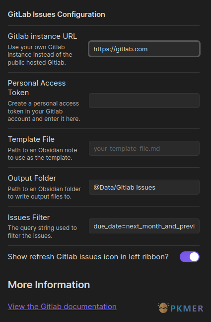 Obsidian 插件：GitLab Issues--