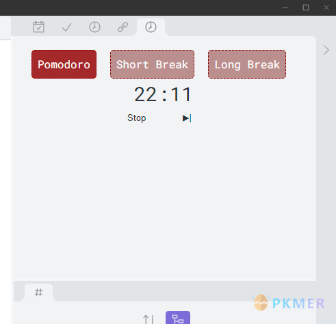Obsidian 插件：Obsidian Pomodoro Plugin--