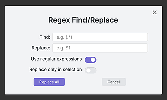 Obsidian 插件：Regex Find and Replace