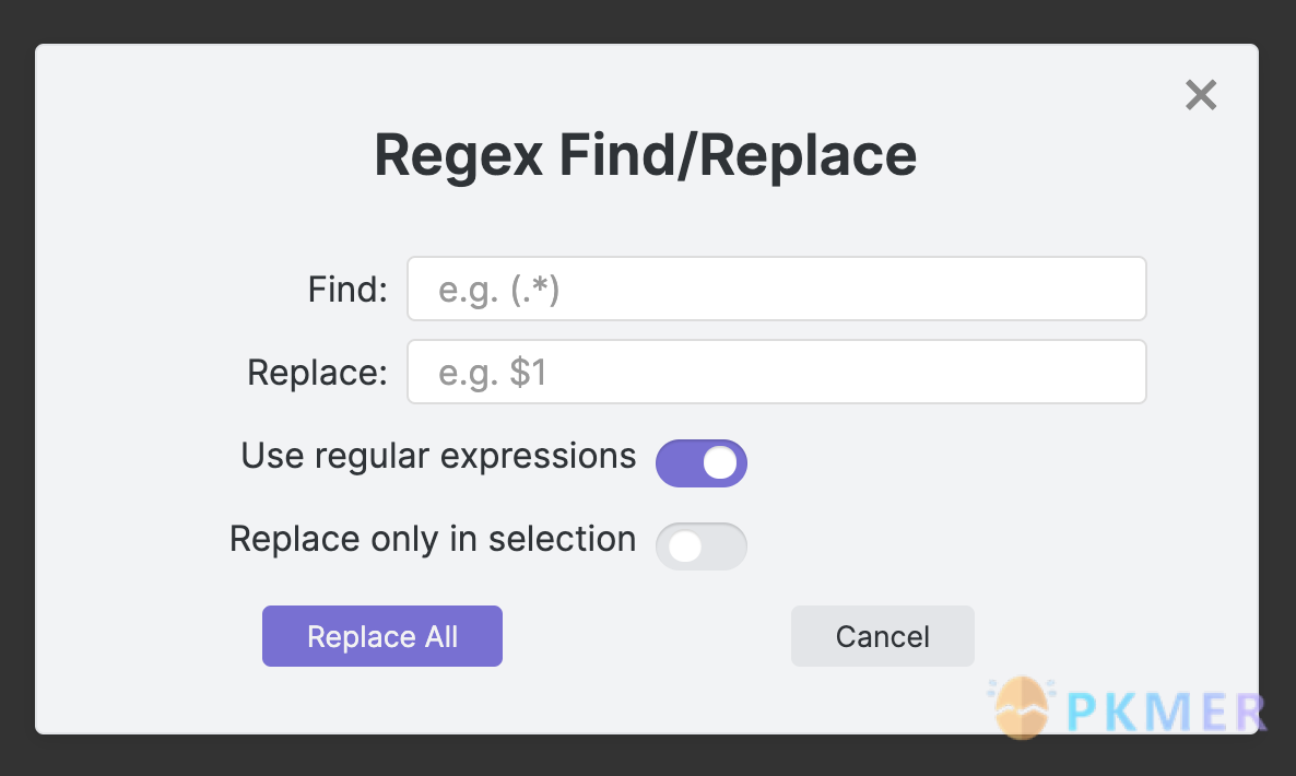 Obsidian 插件：Regex Find and Replace--