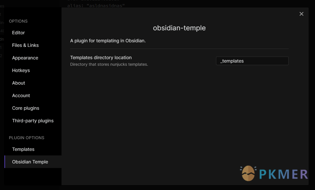 Obsidian 插件：Temple--
