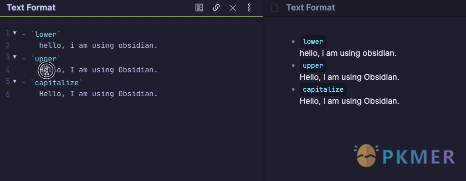 Obsidian 插件：Text Format--