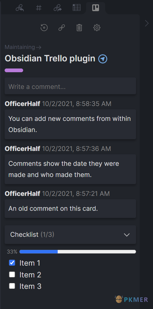 Obsidian 插件：Obsidian Trello--概述