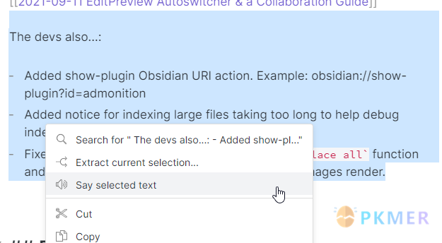 Obsidian 插件：Text to Speech--概述
