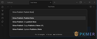 Obsidian 插件：Orion Publish