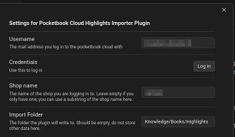 Obsidian 插件：Pocketbook Cloud Highlight Importer