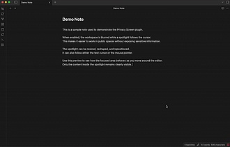 Obsidian 插件：Privacy Screen