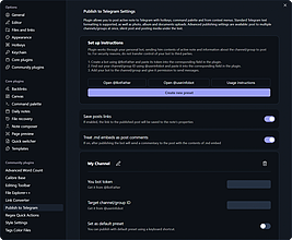Obsidian 插件：Publish to Telegram