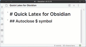 Obsidian 插件：Quick Latex for Obsidian