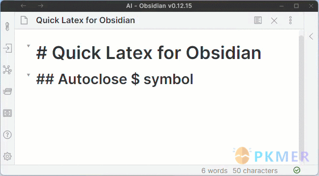 Obsidian 插件：Quick Latex for Obsidian--