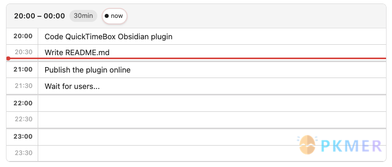 Obsidian 插件：QuickTimeBox--