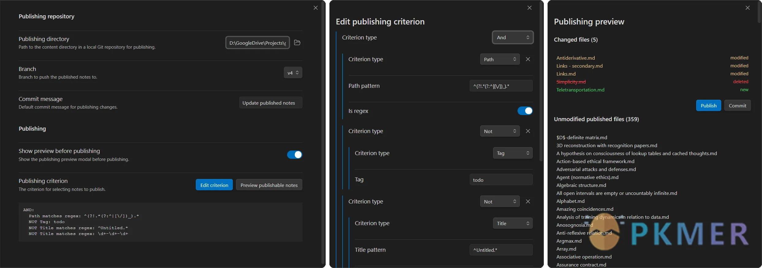 Obsidian 插件：Selective Publisher--