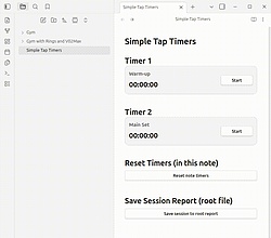 Obsidian 插件：Simple Tap Timer