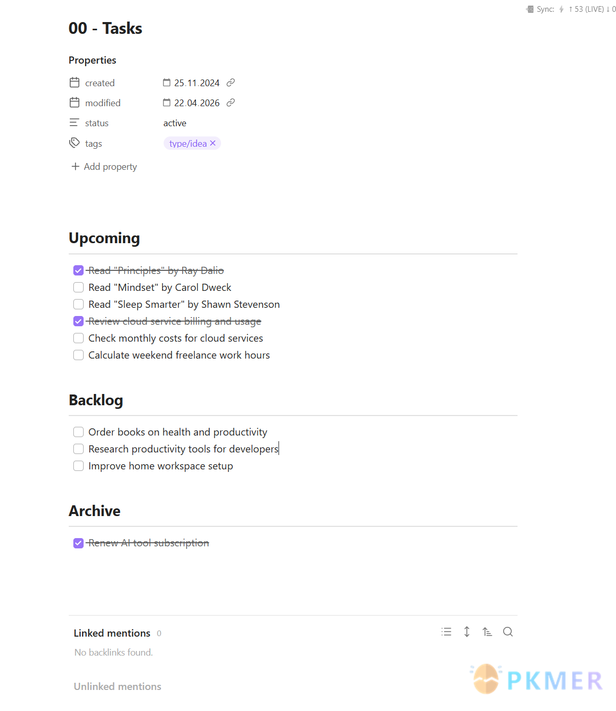 Obsidian 插件：Simplest Todo--
