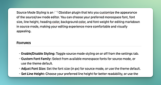 Obsidian 插件：Source Mode Styling