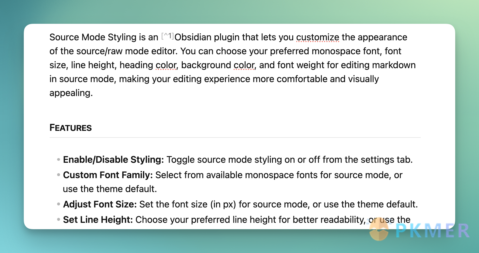 Obsidian 插件：Source Mode Styling--