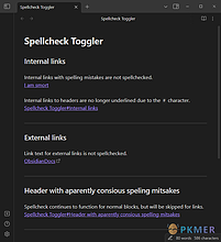 Obsidian 插件：Spellcheck Toggler