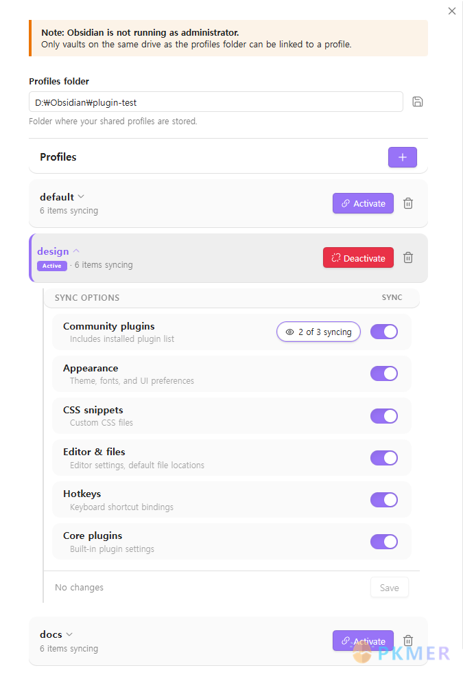 Obsidian 插件：Sync Settings for Windows--