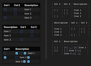 Obsidian 插件：Table Checkbox Renderer