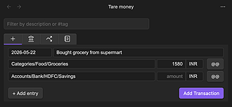 Obsidian 插件：Tare Money