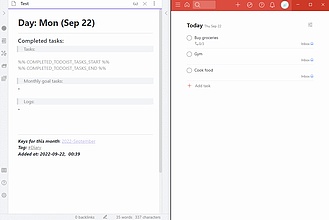 Obsidian 插件：Todoist completed tasks