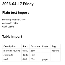 Obsidian 插件：Toggl Import