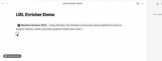 Obsidian 插件：URL Enricher