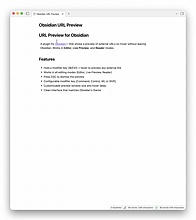 Obsidian 插件：URL Preview