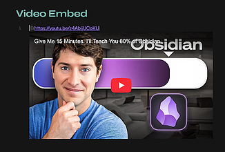 Obsidian 插件：Media Embed