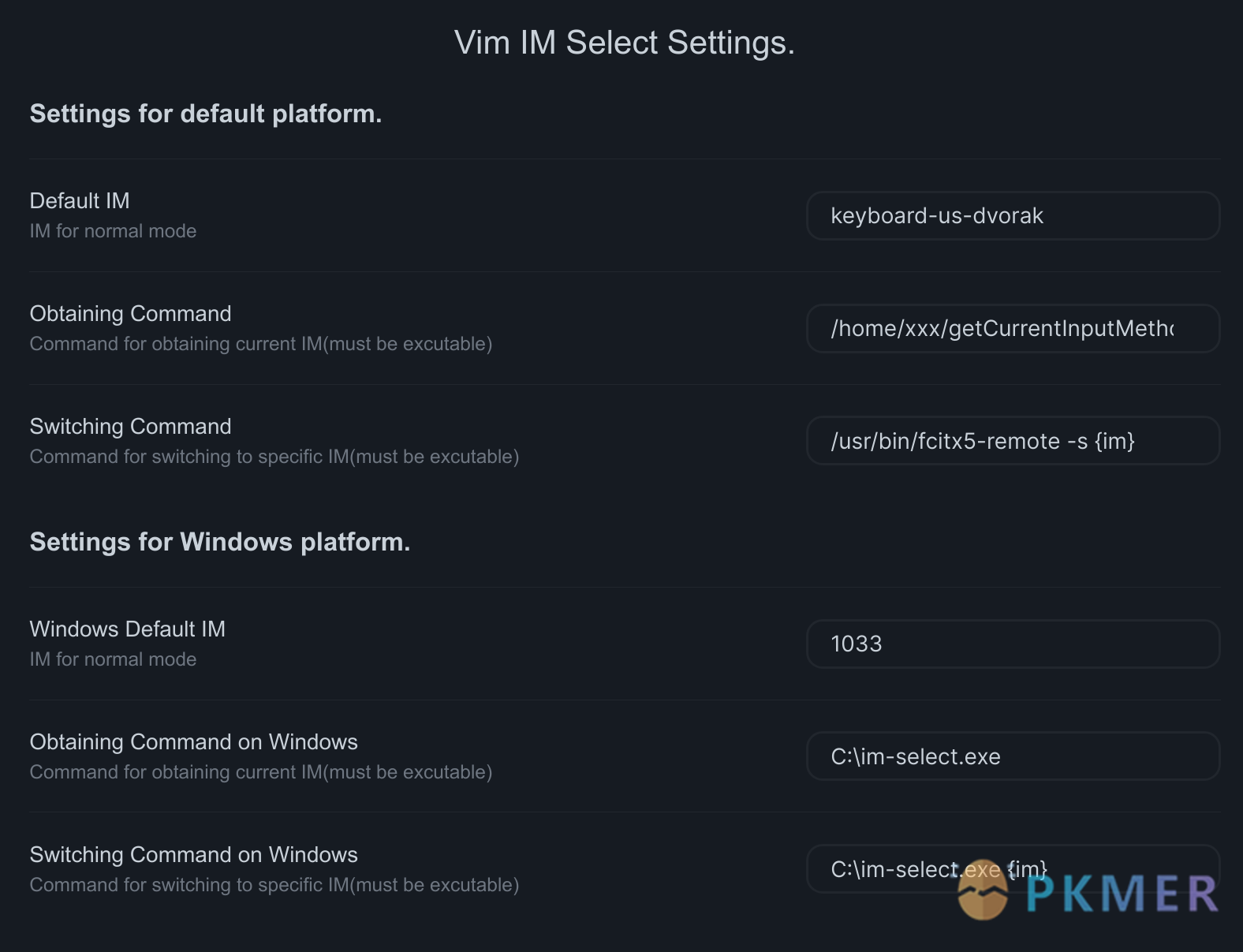 Obsidian 插件：Vim IM Select--