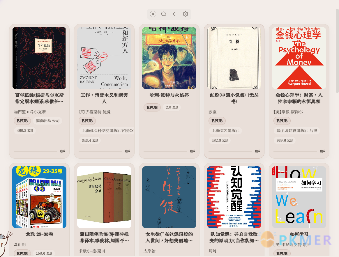 Obsidian 插件：Weave EPUB Reader--