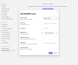 Obsidian 插件：WebDAV Explorer