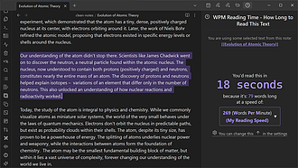 Obsidian 插件：WPM Reading Time - How Long to Read This Text