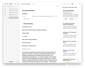Obsidian 插件：You and Your Research