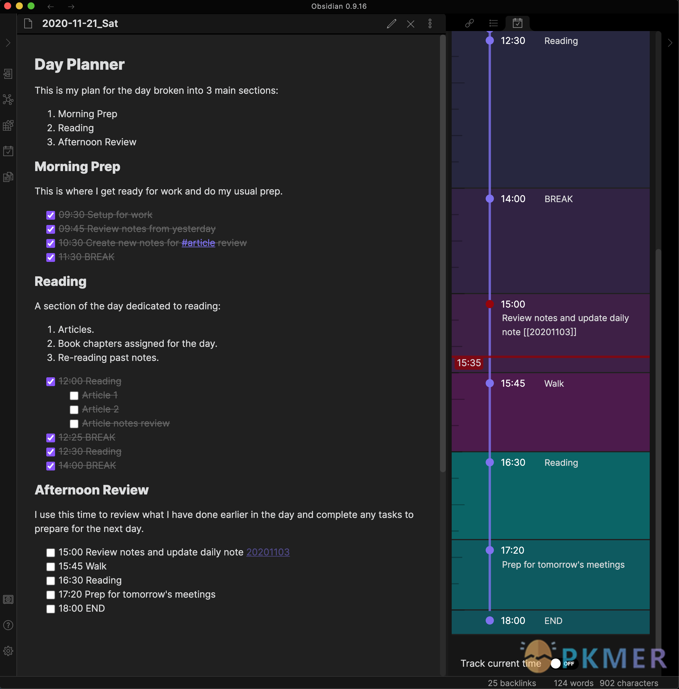 Obsidian 插件：Day Planner--特性&效果