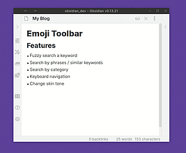 Obsidian 插件：Emoji Toolbar 快速插入 Emoji 符号