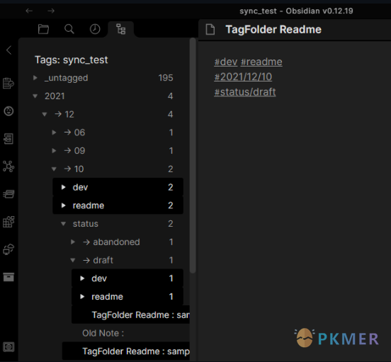 Obsidian 插件：TagFolder 通过标签方式组织管理笔记--效果&特性