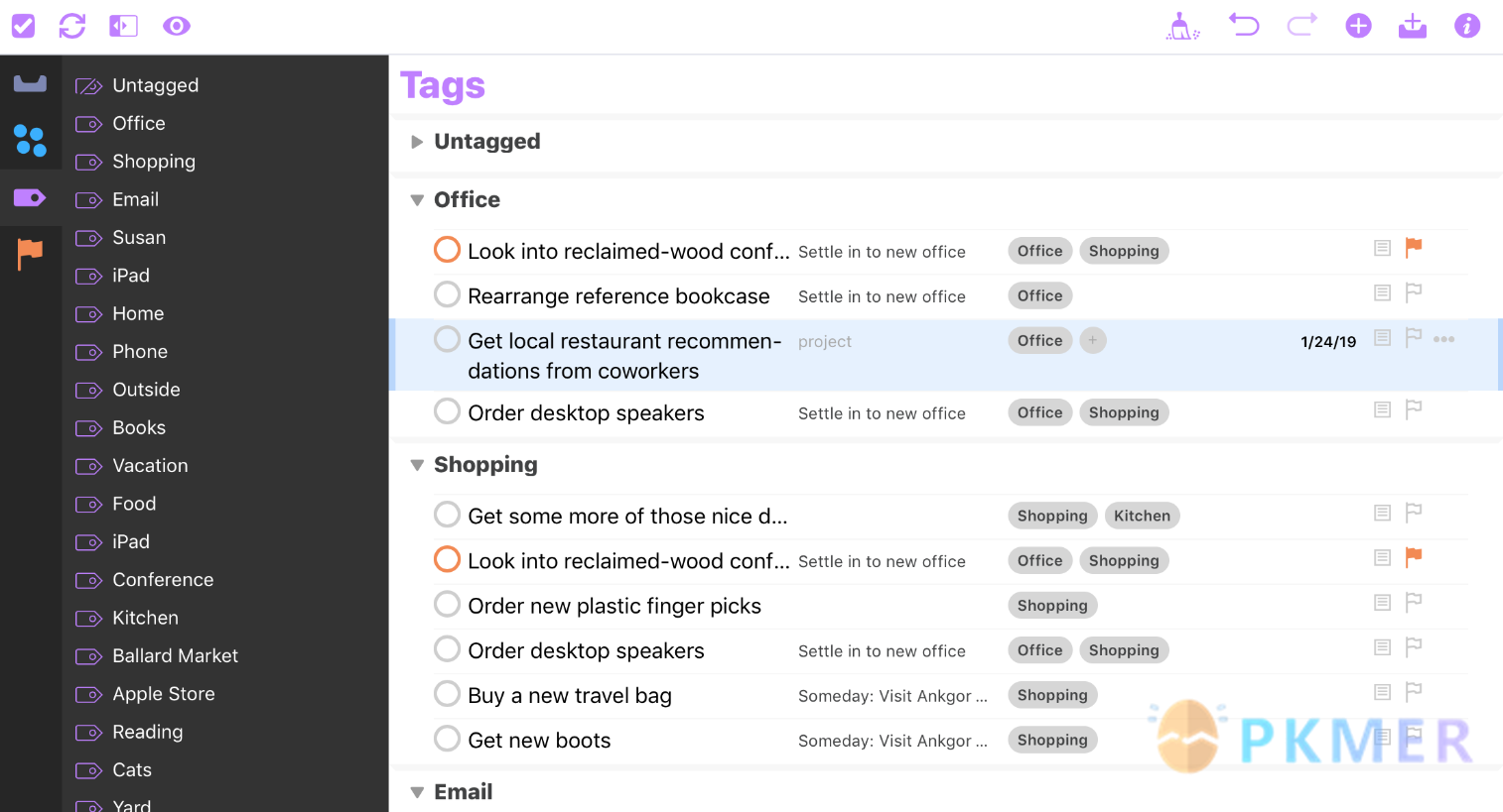 Obsidian Tasks 的 GTD 实践--OmniFocus