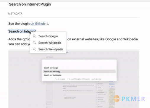 Obsidian 插件：Search on Internet 快速在搜索引擎中搜索笔记内容--效果&特性