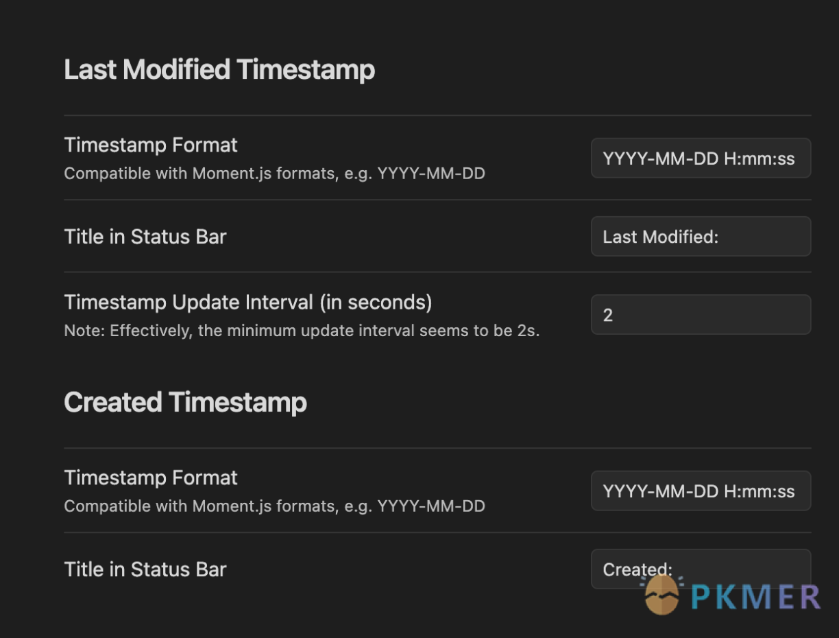 Obsidian 插件：Last Modified Timestamp In Status Bar 在状态栏可视化你的最后编辑时间--可定制