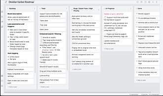 Obsidian 插件：Kanban 通过看板视图管理的你待办任务