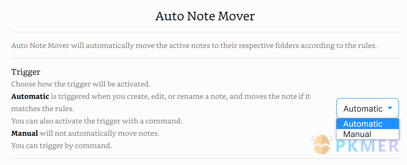 Obsidian 插件：Auto Note Mover 自动将笔记根据规则，移动到各自的文件夹中--使用