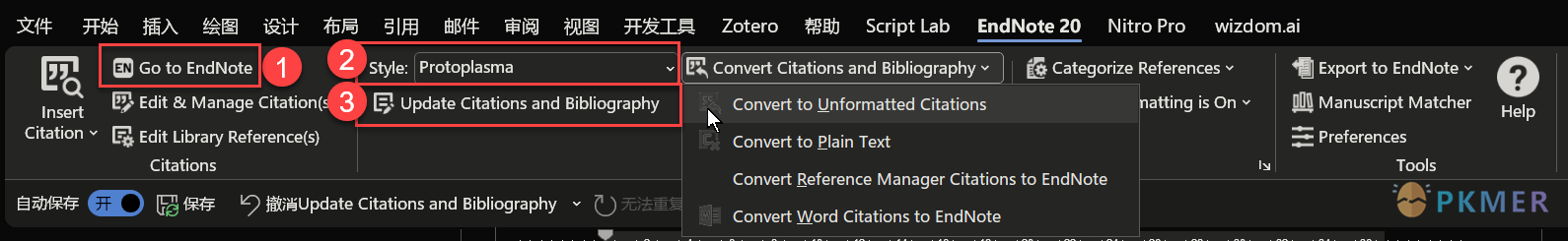 Obsidian 的 Endnote 工作流（先行讨论版）--使用 word 的 endnote 插件，生成引文