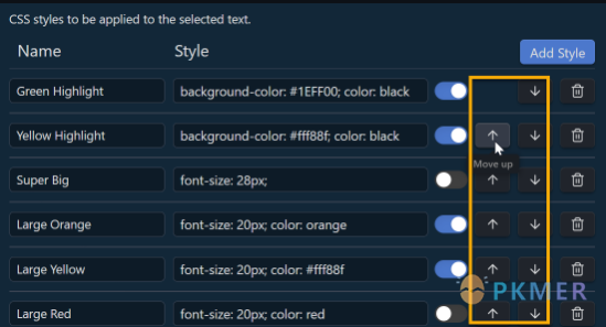 Obsidian 插件：Style Text 简易的自定义文字大小颜色样式--样式设定