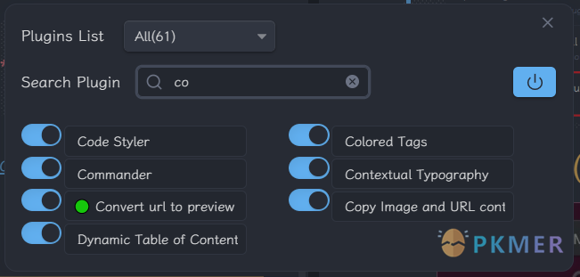 Obsidian 插件：Quick Plugin Switcher——快速插件切换器--3-Search tool(搜索工具)