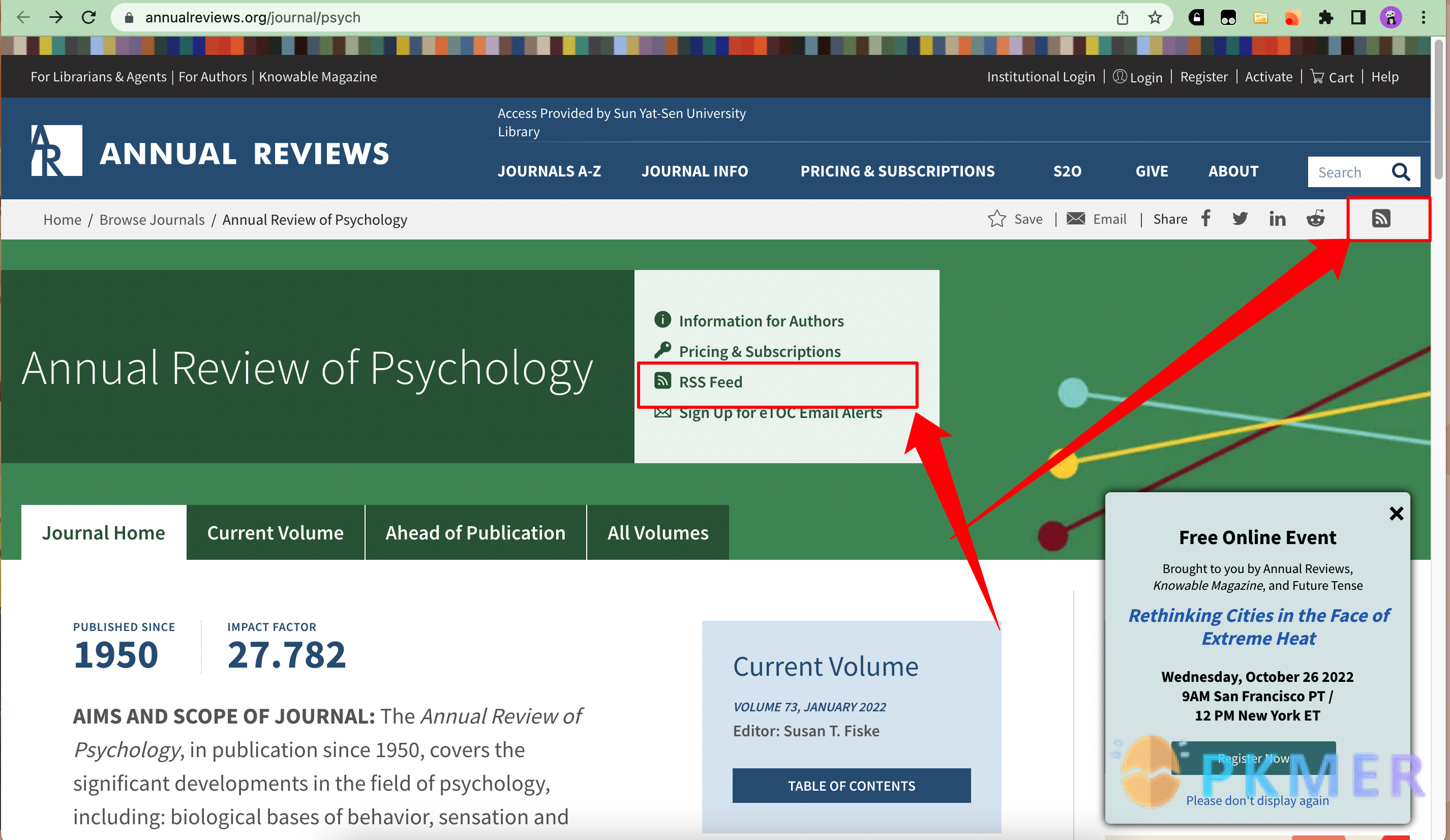 6- 期刊追踪：RSS 订阅--3.英文期刊订阅——以 Annual Review of Psychology 为例