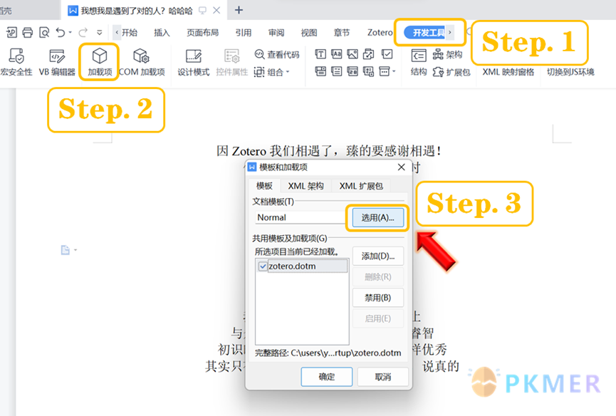 【引文 插件】在 WPS 中使用 Zotero Word 插件--2、解决方法二