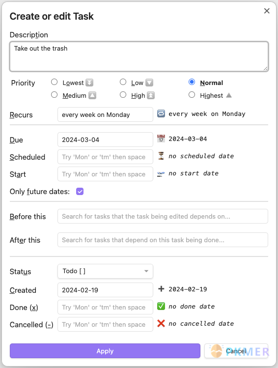 基于 QuickAdd+Modal Form 的任务 (Task) 编辑器--Task 编辑器